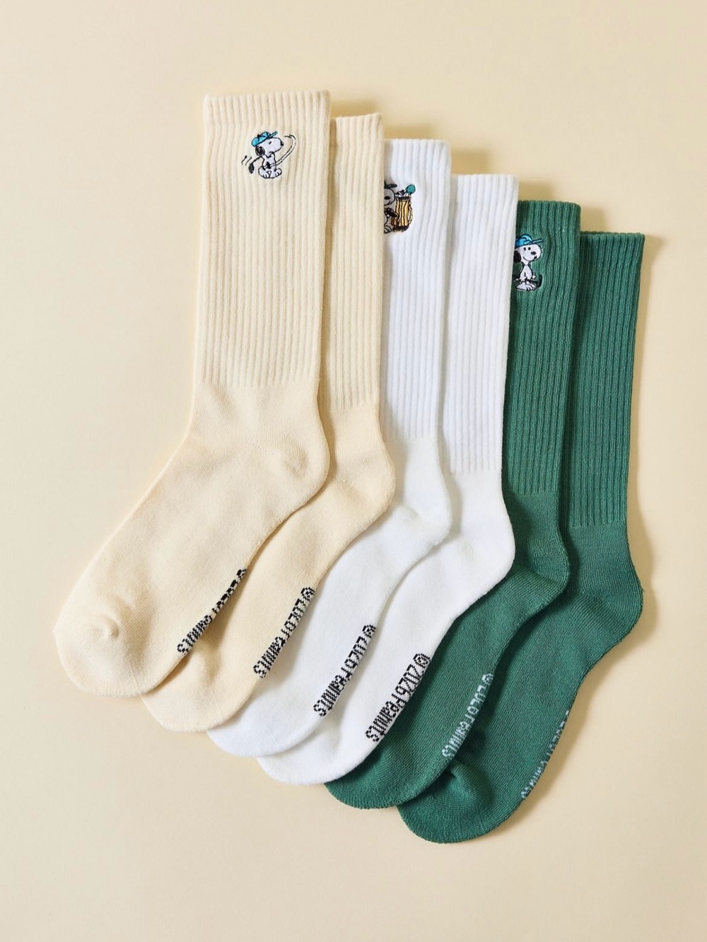 Peanuts Snoopy Swingin' Icon Crew Socks 3-Pack